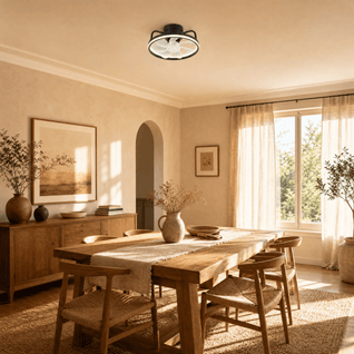 Ventilateur de Plafond Silencieux LED Ø 34 cm Télécommande | Serenys