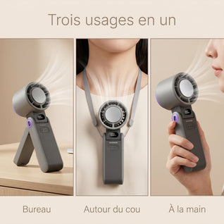 Ventilateur Portable Refroidissant 3 en 1 Pliable Rechargeable | Lirvane