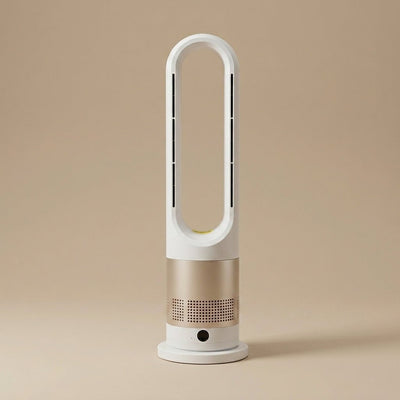 Ventilateur sans pale chauffage Vosena coloris Blanc et Or Rose