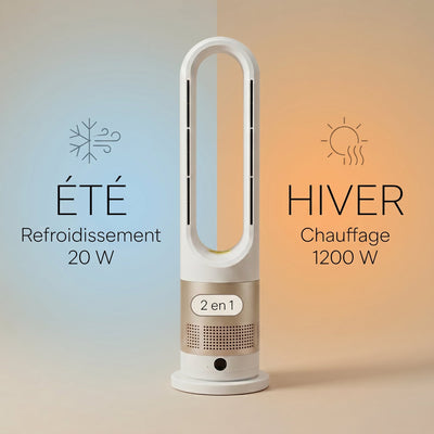 Ventilateur sans pale chauffage Vosena modes ete et hiver