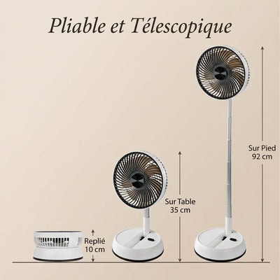 Ventilateur sur pied pliable Zelvio pliable et telescopique