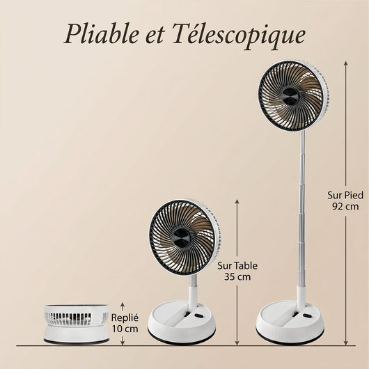 Ventilateur sur pied pliable Zelvio pliable et telescopique
