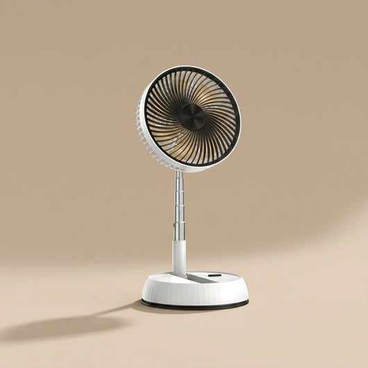 Ventilateur sur pied pliable Zelvio packshot fond beige