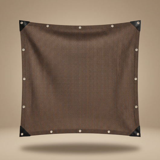 Voile d'ombrage rectangulaire HDPE marron Brisven